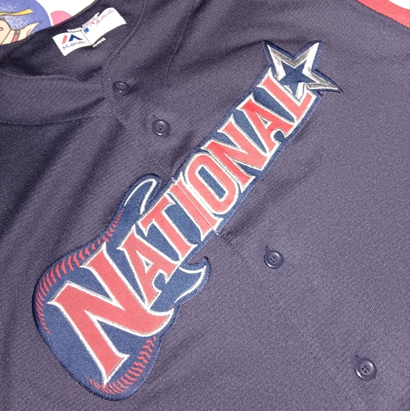 2019 Cleveland MLB All Star Game Sleeveless Baseball Jersey Authentic Majestic - Picture 1 of 8